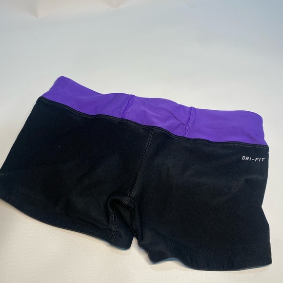 Nike Pants - Nike Women's Black and Purple Shorts- size Small